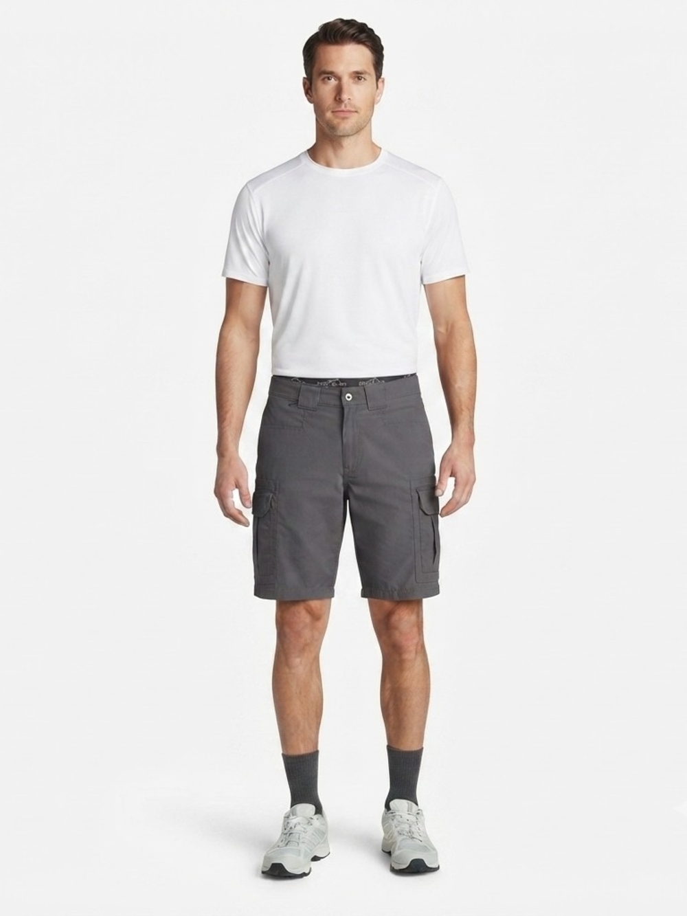 Eddie Bauer Gray Cargo Shorts with Side Pockets